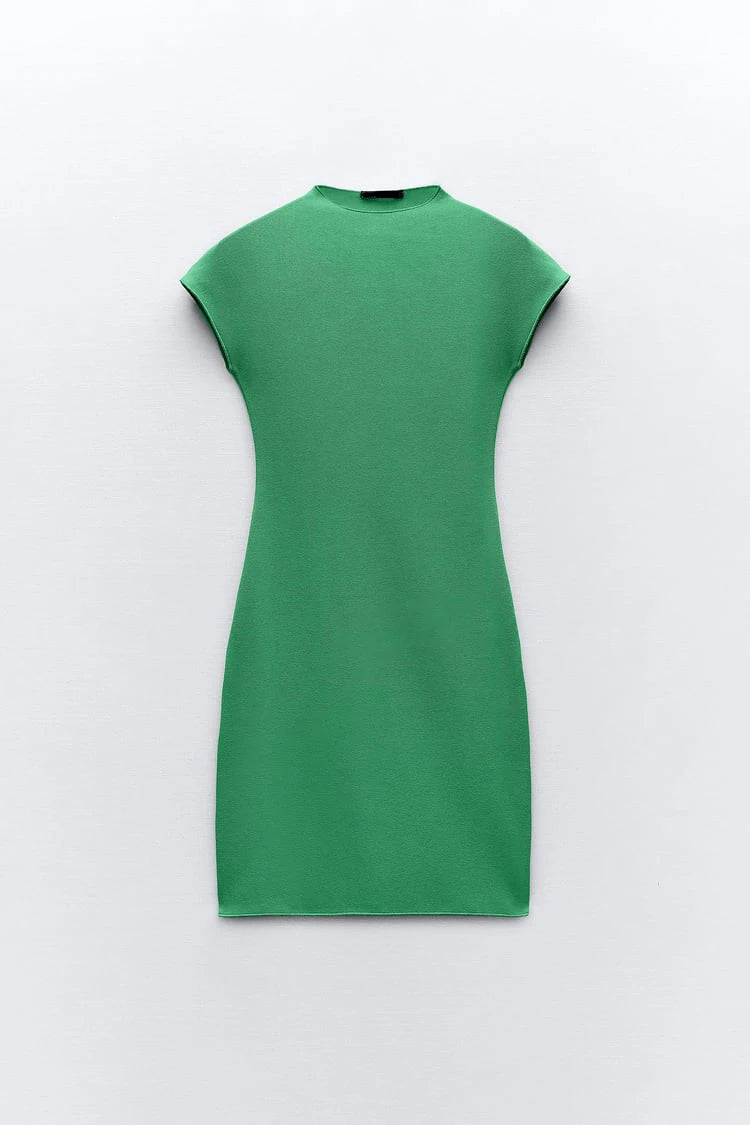 Knitted Short Dresses for Women Elastic Bodycon Dress Woman Womens Mini Dresses Female