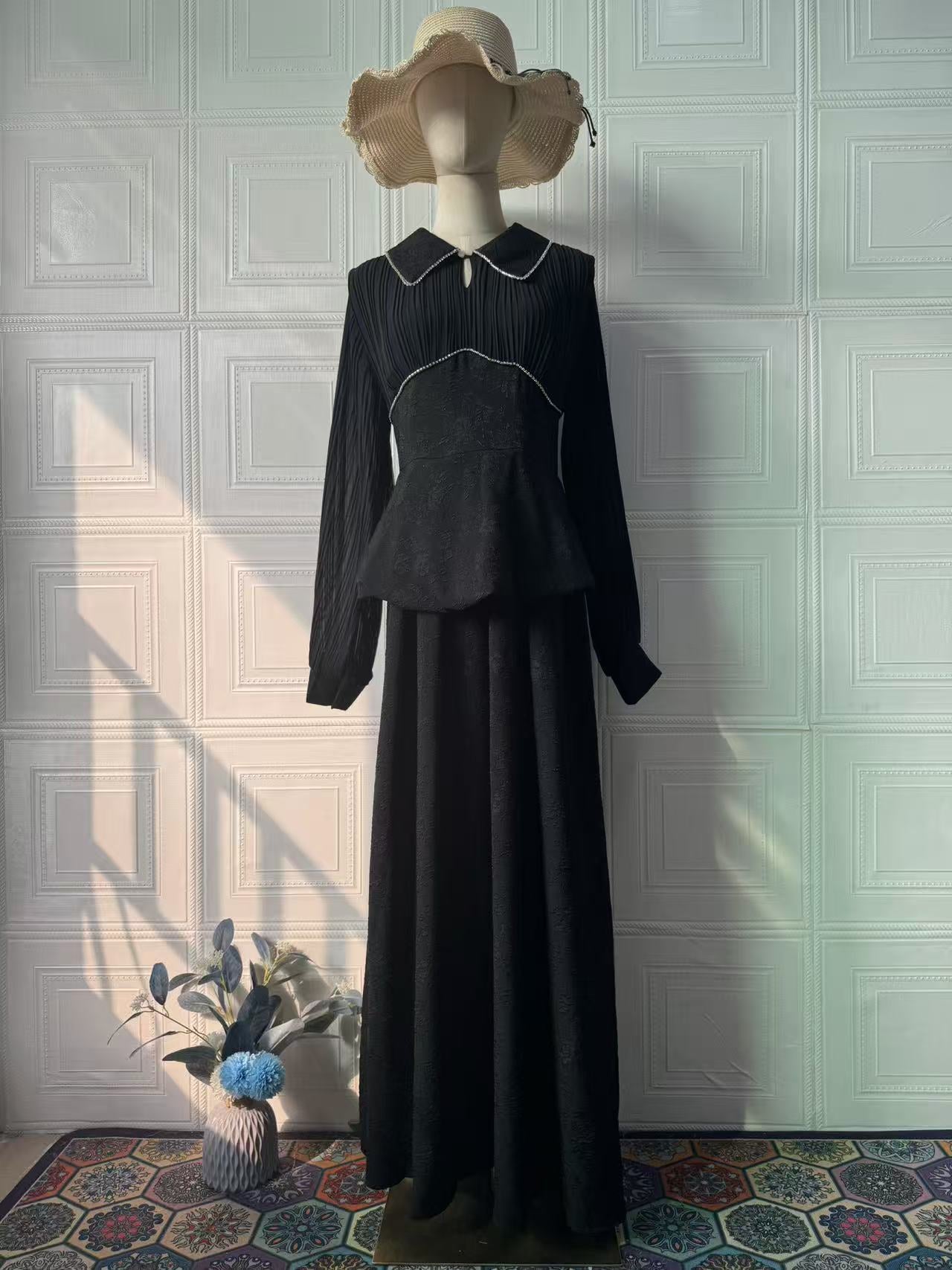 ElegantLong Sleeve Fitted Maxi Dress for Women