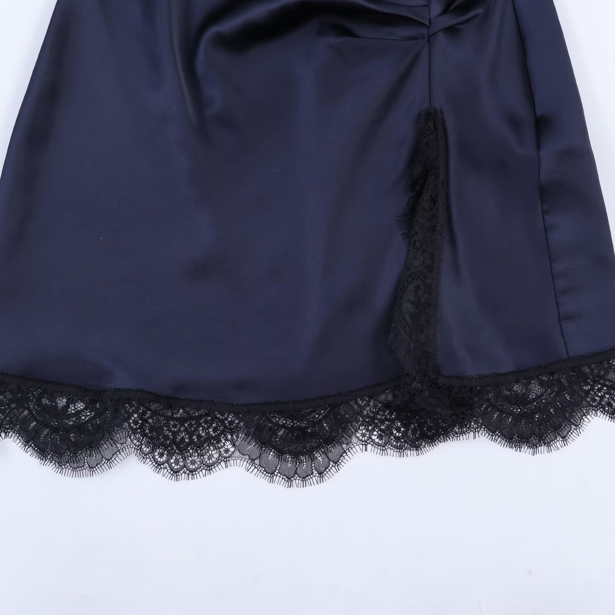 Lace patchwork mini dress