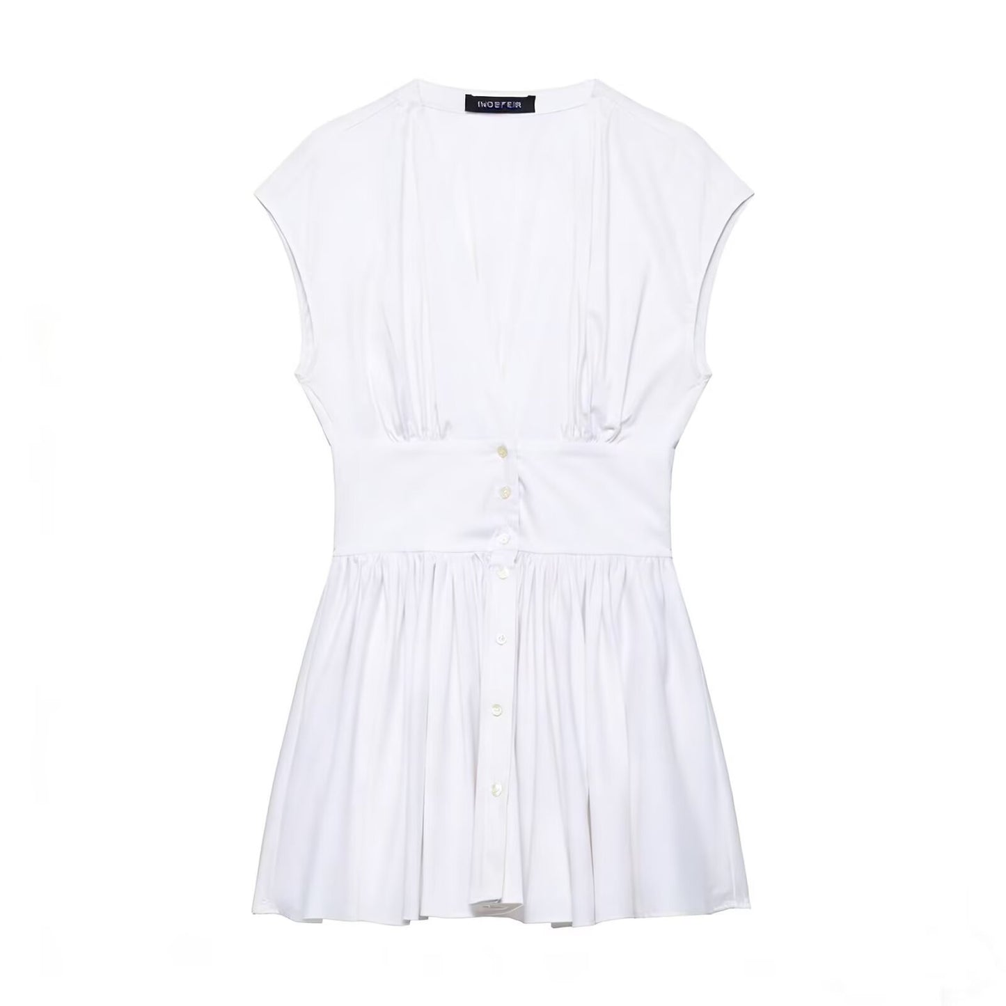 Sweet Poplin Sleeveless Mini Dress