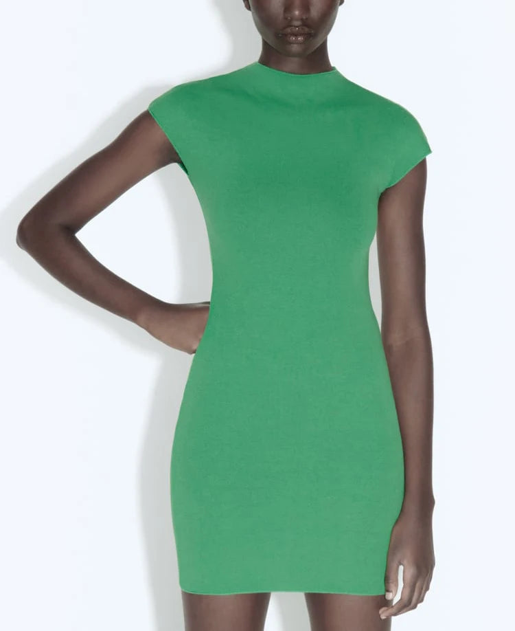 Knitted Short Dresses for Women Elastic Bodycon Dress Woman  Womens Mini Dresses Female