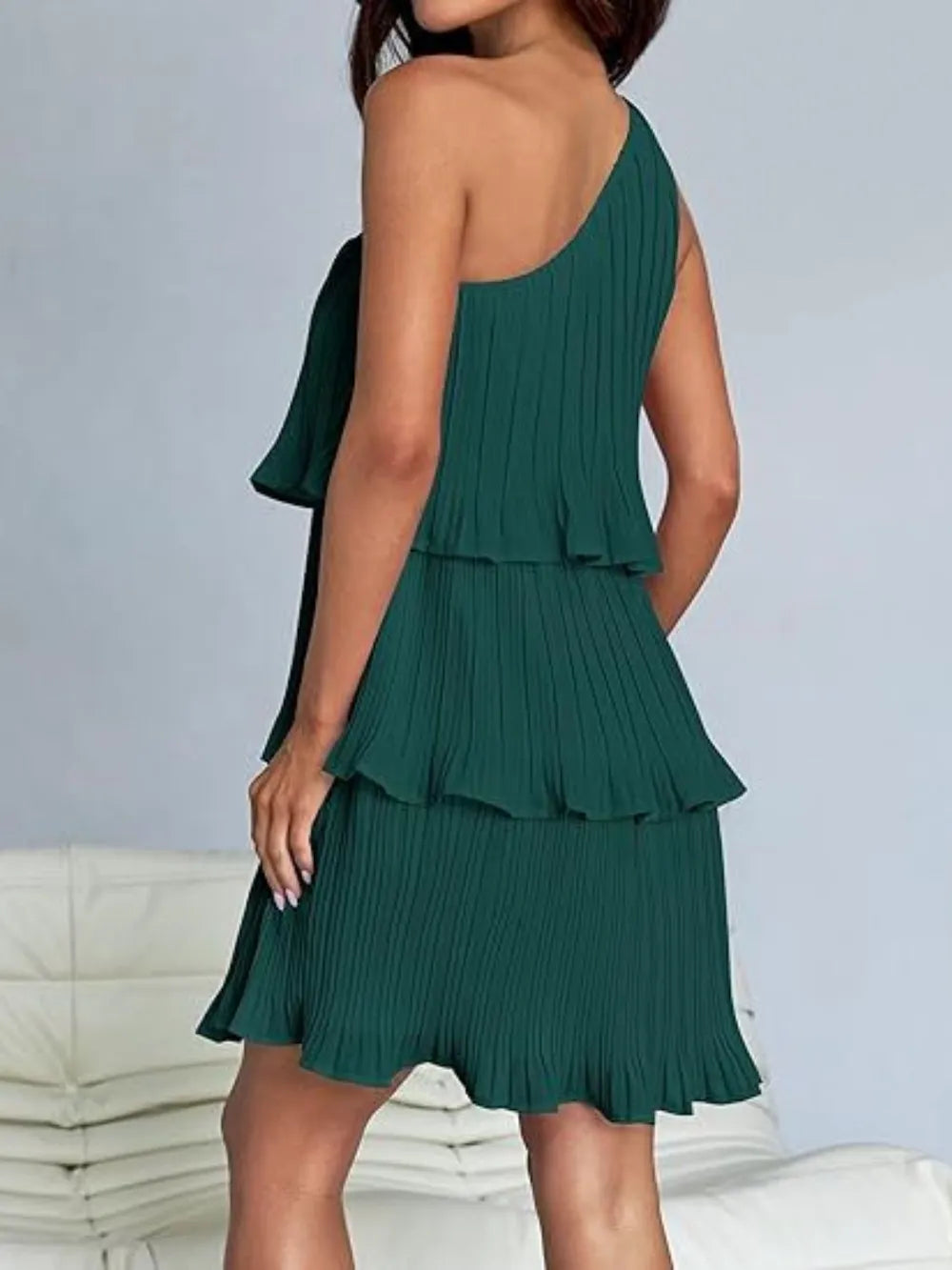Single Shoulder Mini Dress