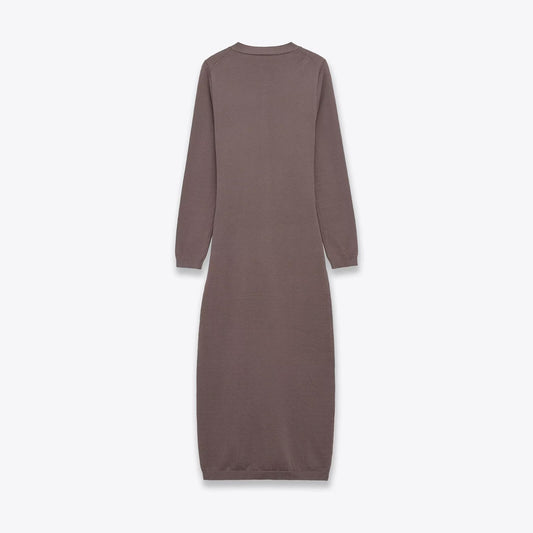 Knitted dress with waistband and Midi