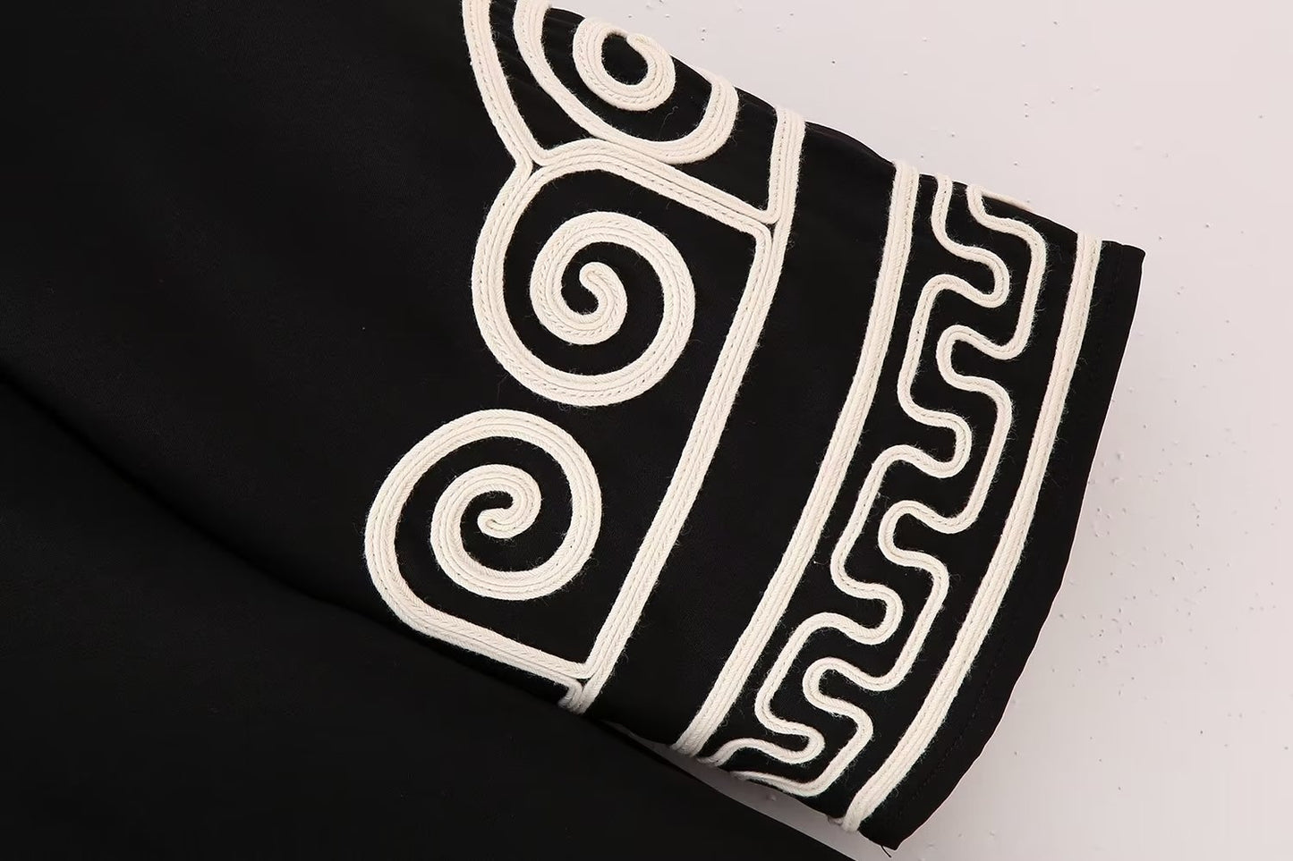 Fashion Embroidery Women Mini Dress Flare Sleeve High Waist Casual Party Robe Female Black Dresses Autumn