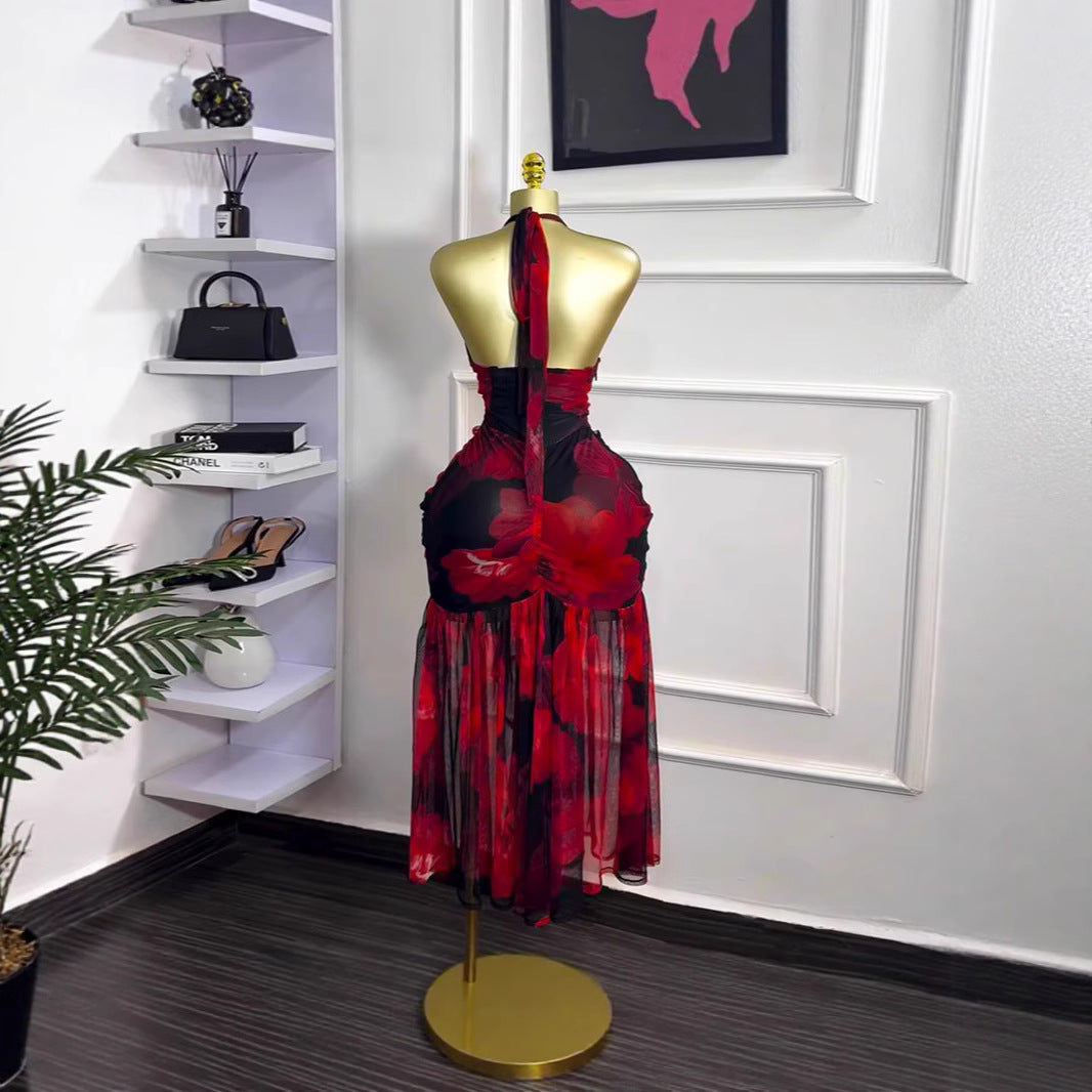 FashionablePrint Backless Sleeveless Bodycon Maxi Dress for Women