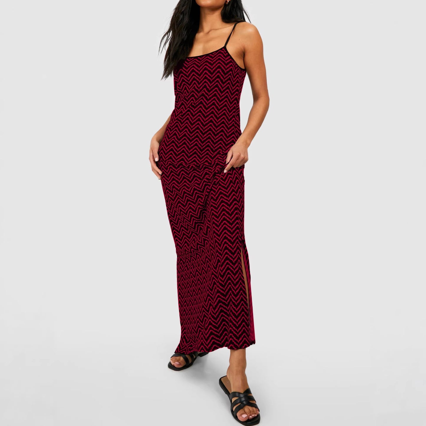 Style Strapless Sexy Split Maxi Dress for Women