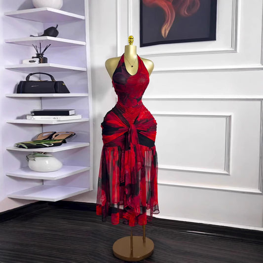 FashionablePrint Backless Sleeveless Bodycon Maxi Dress for Women