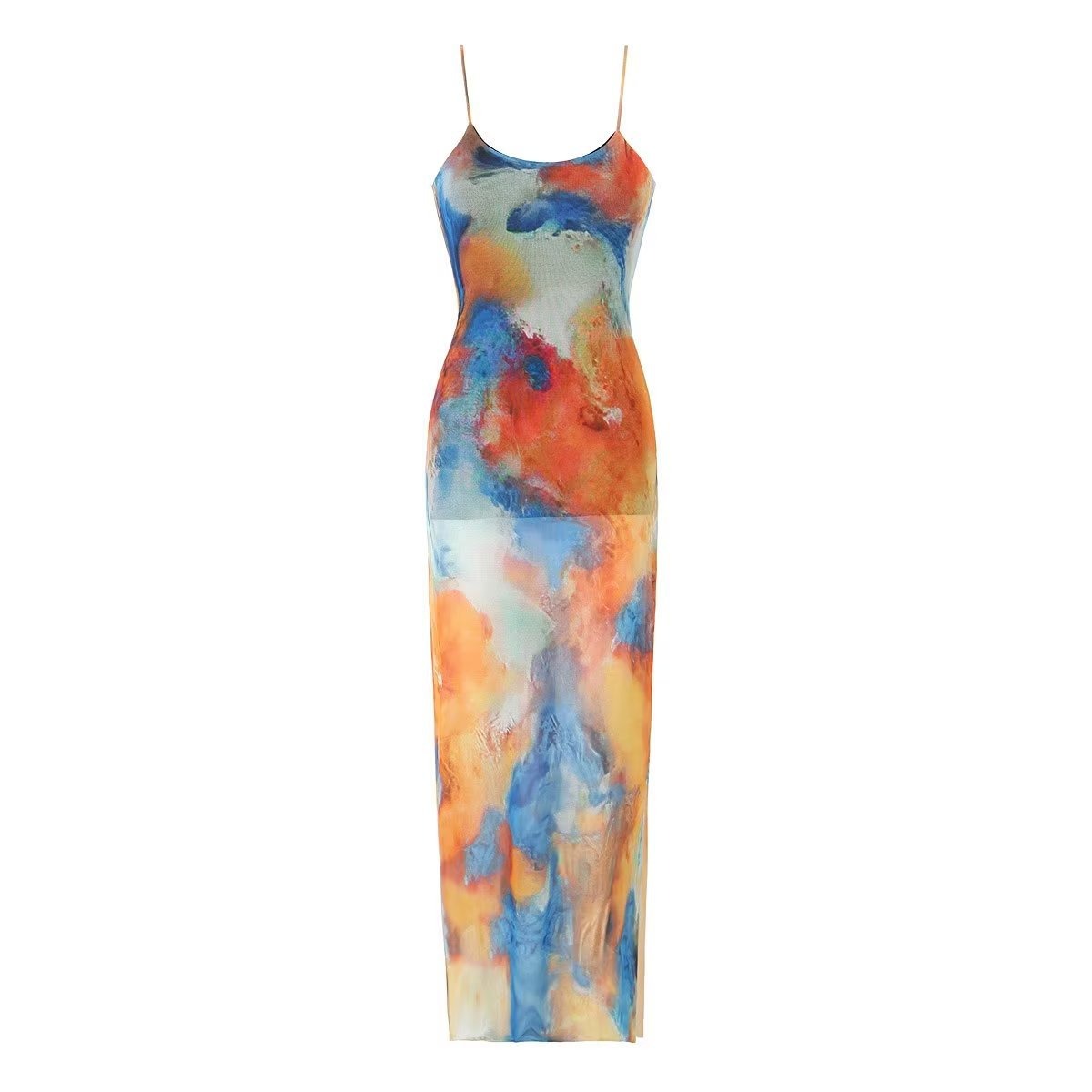 Summer Sleeveless Backless Robe Female Midi Long Dresses