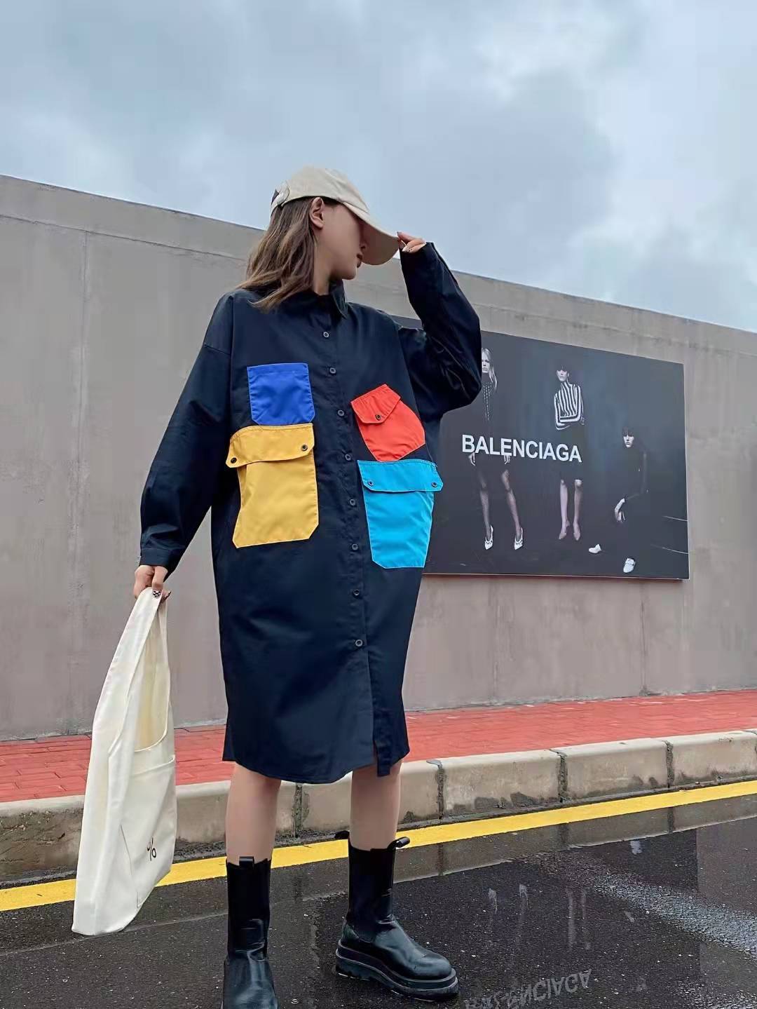 Women's Patchwork Dresses Elegant Vintage White One Piece Short Sleeve A-line Mini Dress  Harajuku Outfits Summer