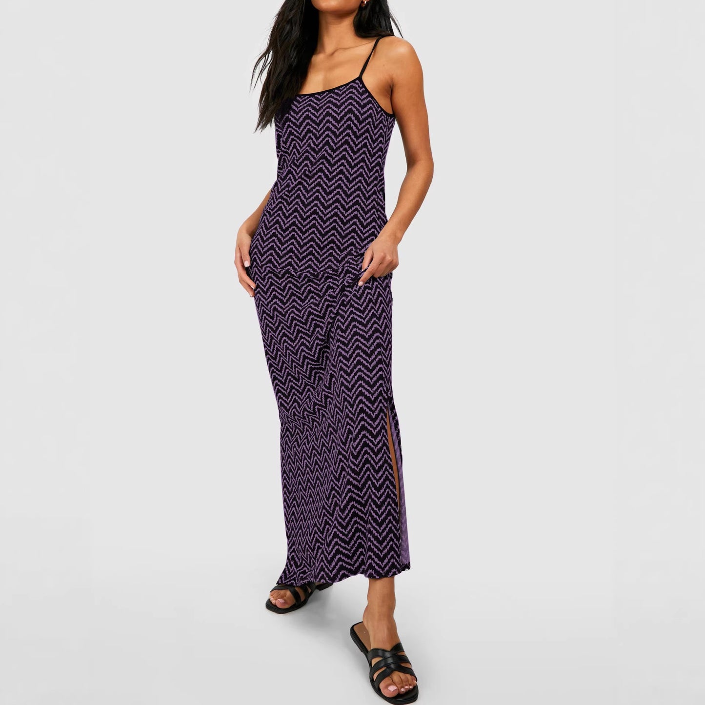 Style Strapless Sexy Split Maxi Dress for Women
