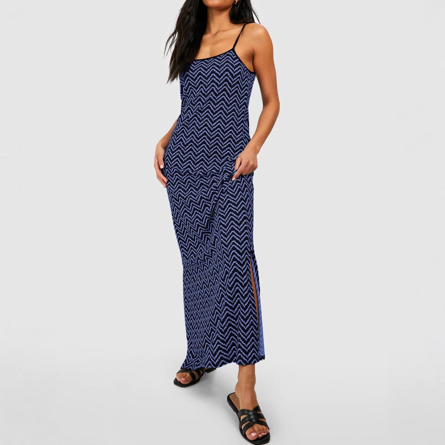 Style Strapless Sexy Split Maxi Dress for Women
