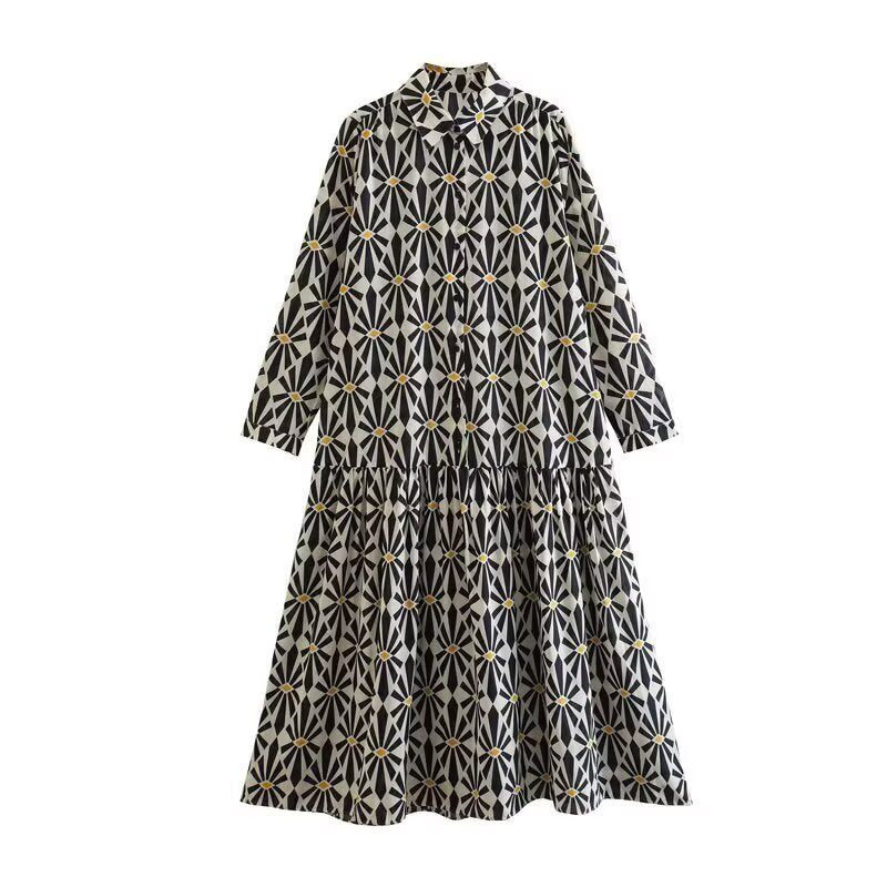 Long Sleeve Collared Maxi Dress for Women