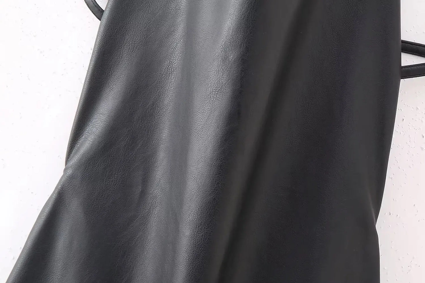 New Faux Leather  Mini Dresses for Women Slip Dress Woman Sexy Backless Dress Women Autumn Party Dresses Woman
