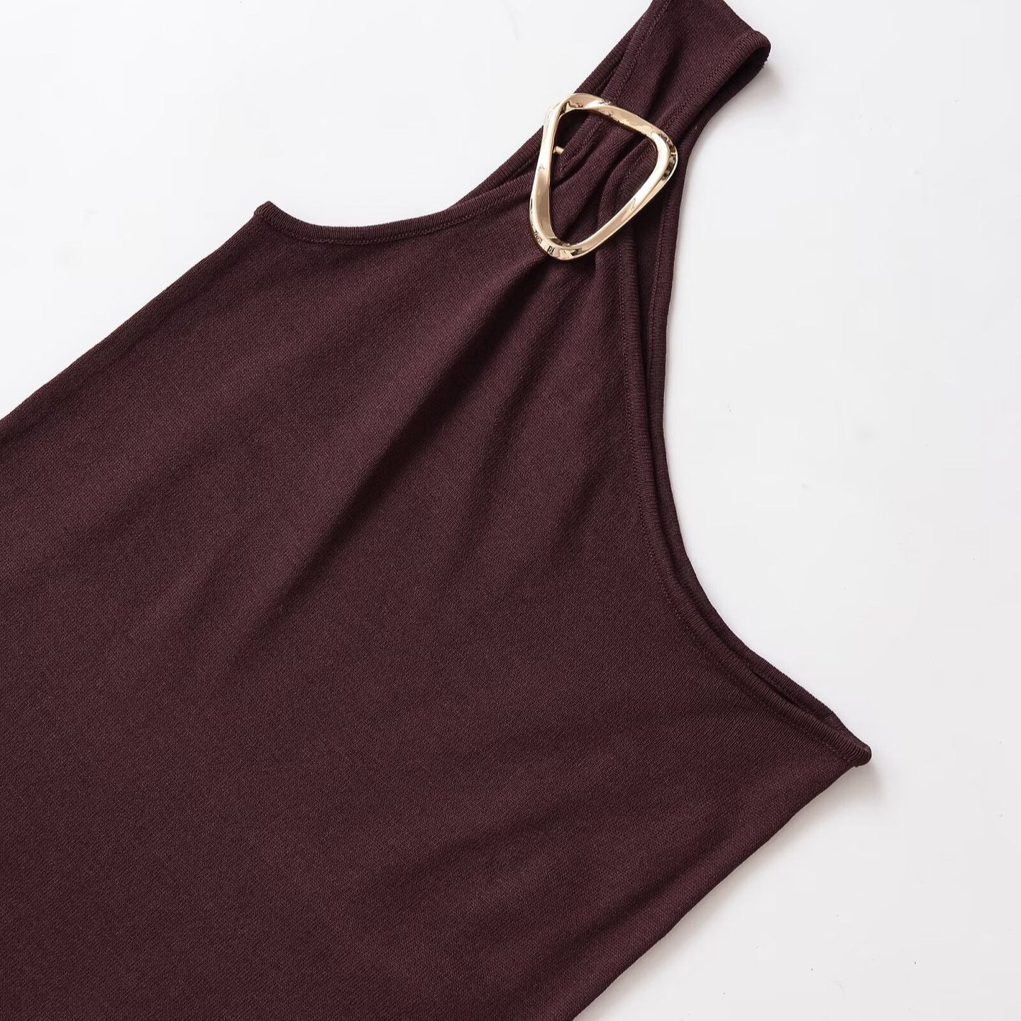 Asymmetric Knitted Midi Dress