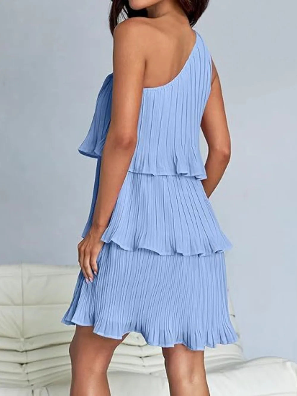 Single Shoulder Mini Dress